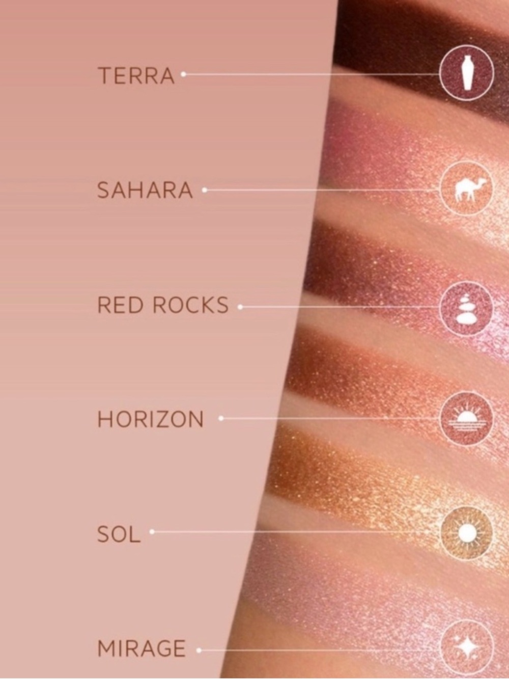 Flower Beauty Desert Lights Shimmer Eyeshadow Palette - Warm Neutrals - Picture 3 of 5
